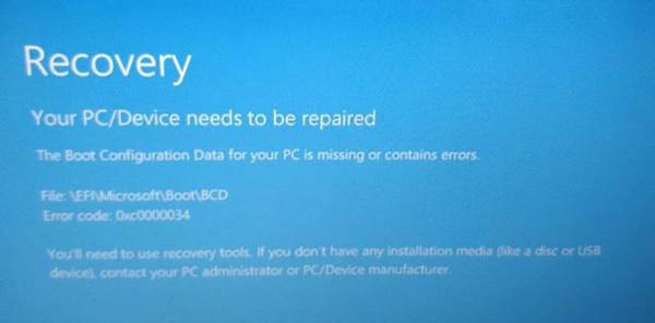 Win10遇到蓝屏代码0xc0000034怎么办？