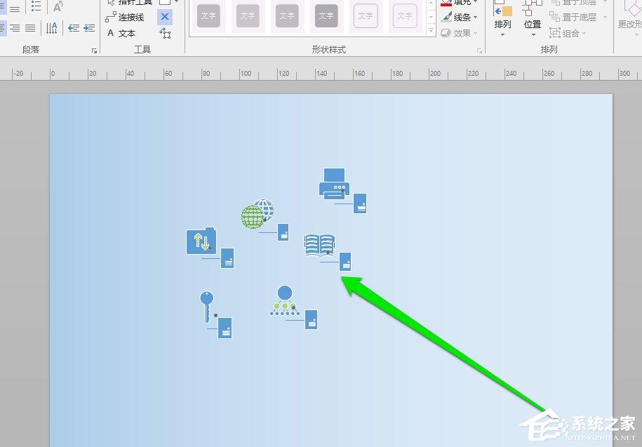 Microsoft Office Visio如何调整图形之间间距？Microsoft Office Visio调整图形之间间距的方法步骤