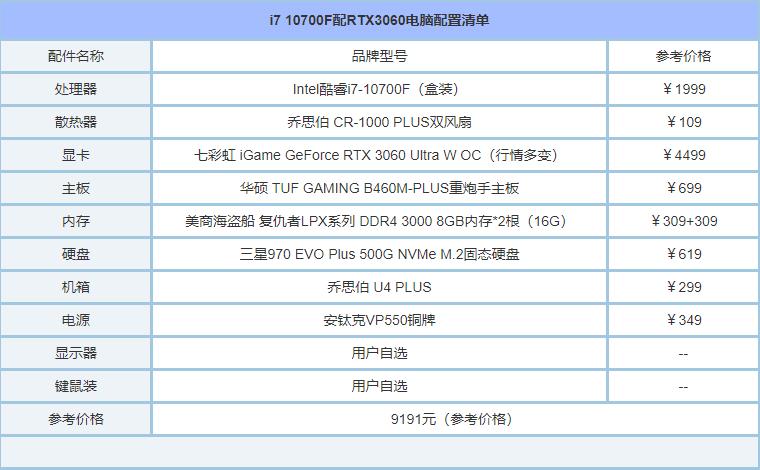 2021年高端游戏电脑配置是什么？2021年高端游戏电脑配置清单推荐