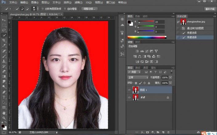 PS怎么更换证件照底色?Photoshop CS6更换证件照底色详细教程