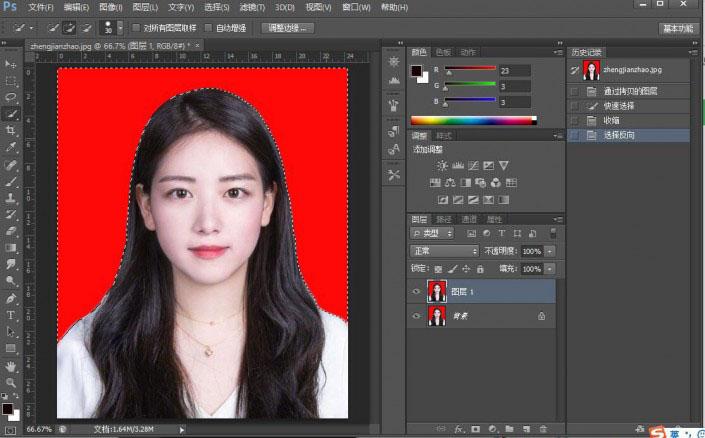 PS怎么更换证件照底色?Photoshop CS6更换证件照底色详细教程