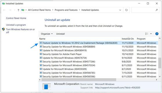 如何卸载Win10 20H2版本，并降级到以前的版本？