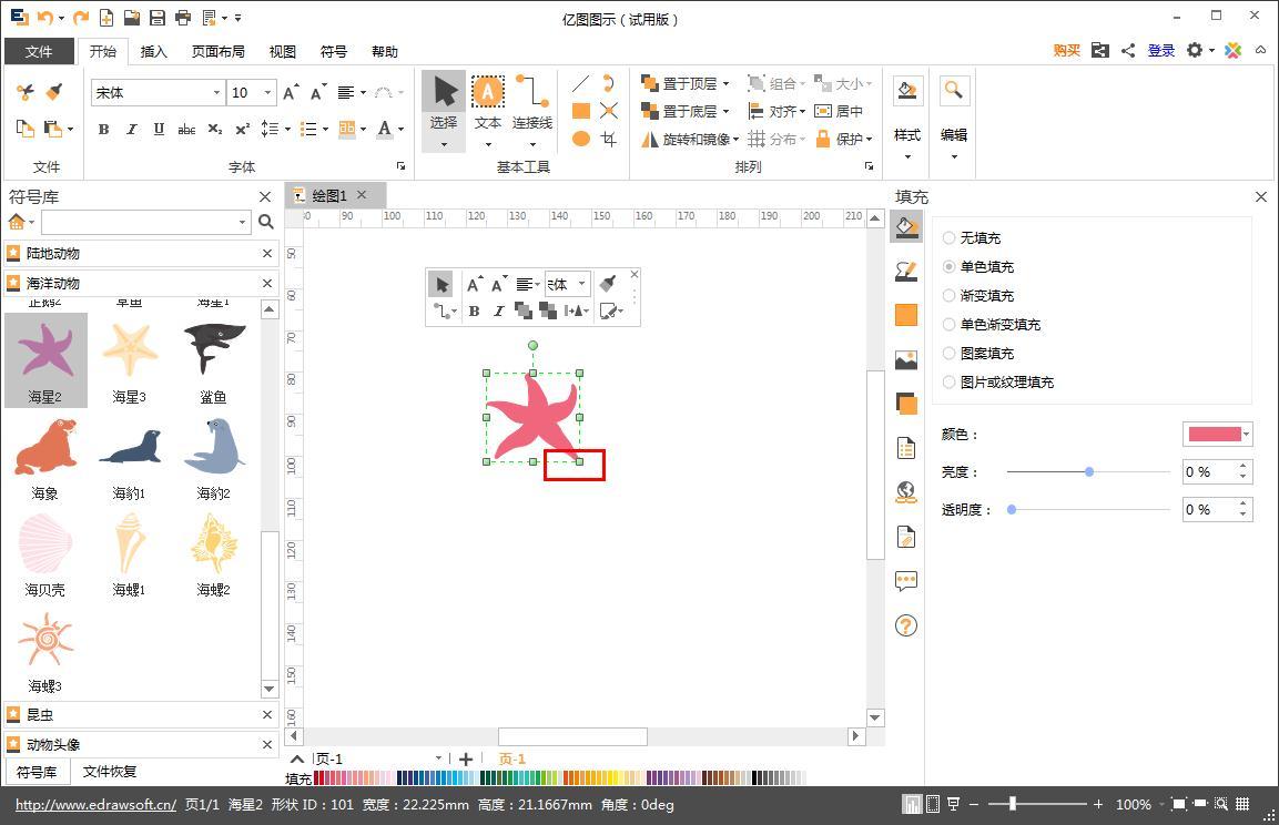如何在Edraw Max亿图图示画海星？Edraw Max亿图图示画海星的方法