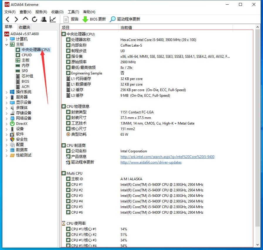 AIDA64怎么查看CPU详细信息？AIDA64查看CPU详细信息方法分享