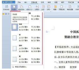 Wps页边距怎么设置？