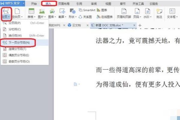 Wps怎么设置不同的页眉?