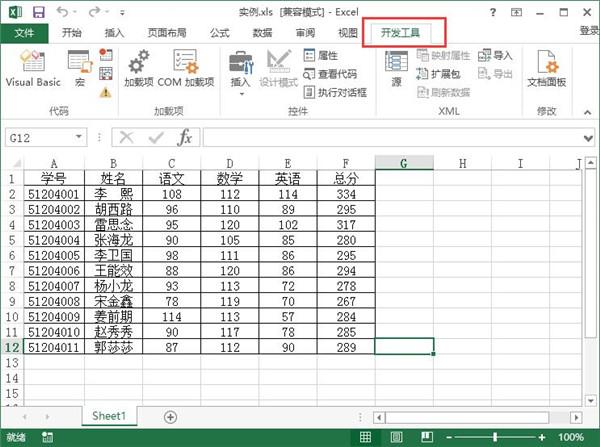 Excel中开发工具怎么调出来？